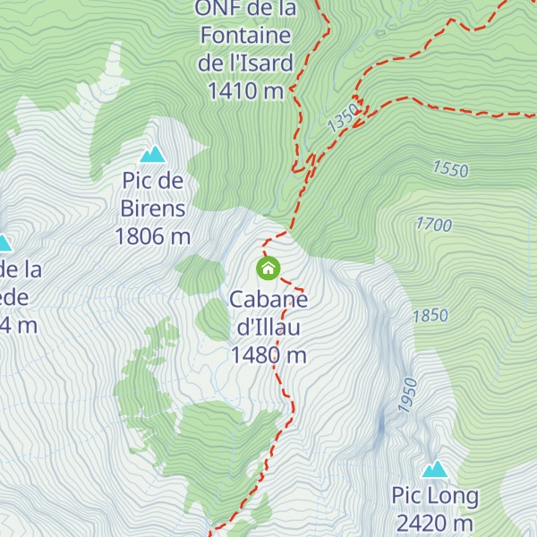 Map of Cabane d'Illau
