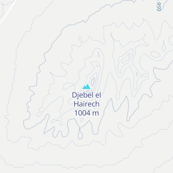 Map of Djebel el Haïrech