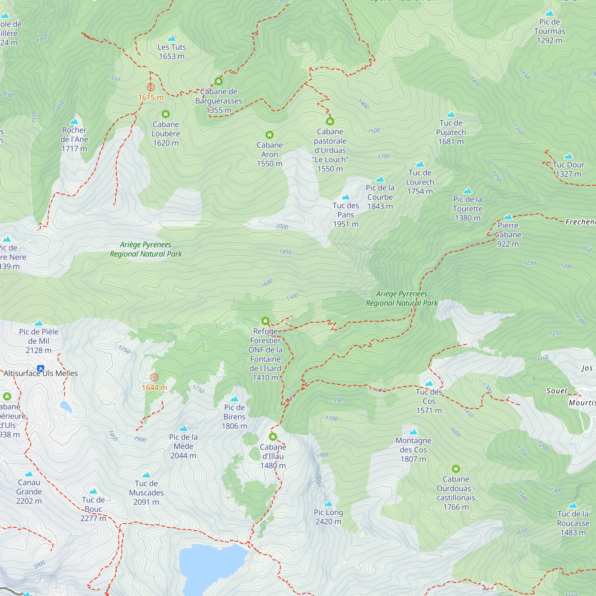 Cabane du Troumas map