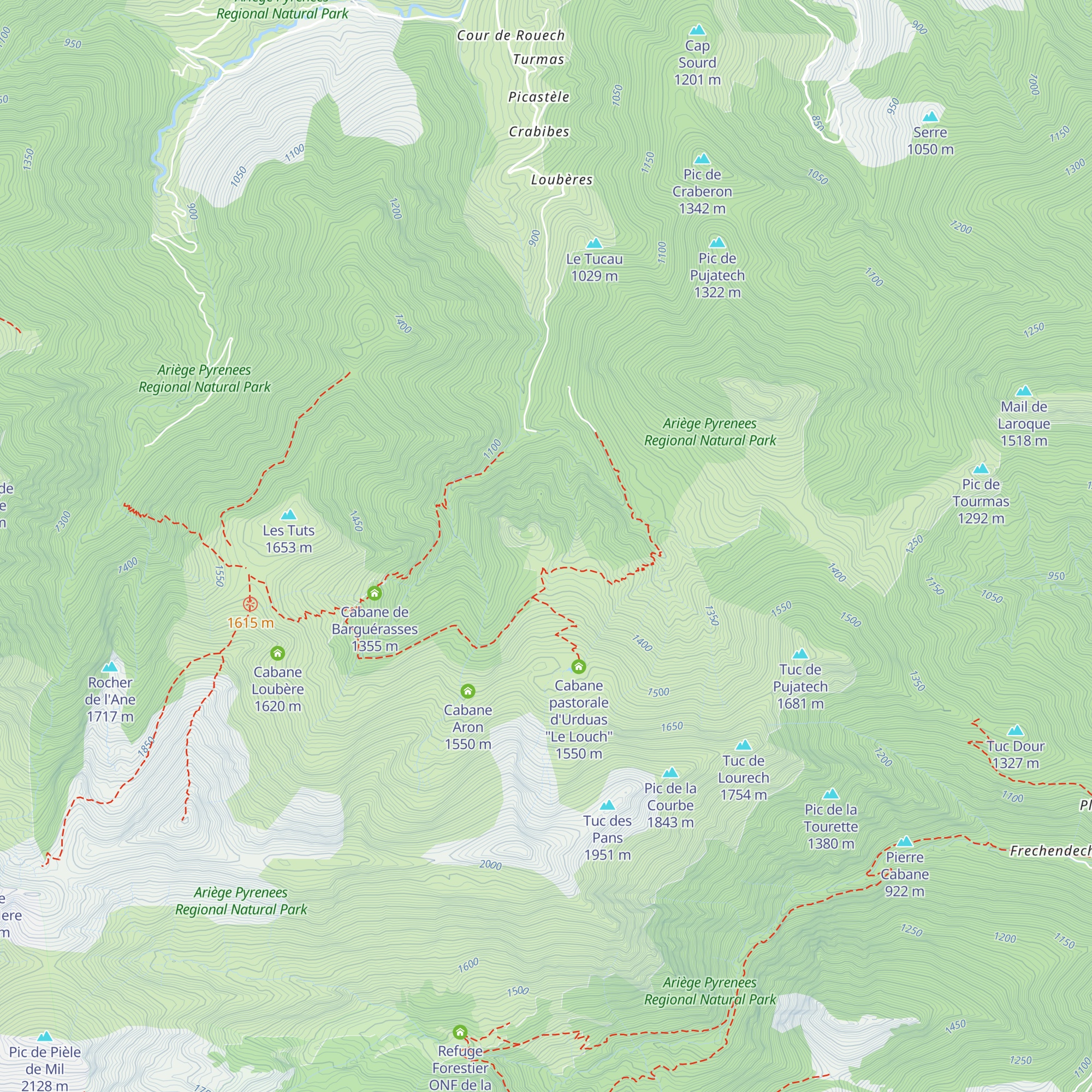 Cabane du Taus de la Calabasse map