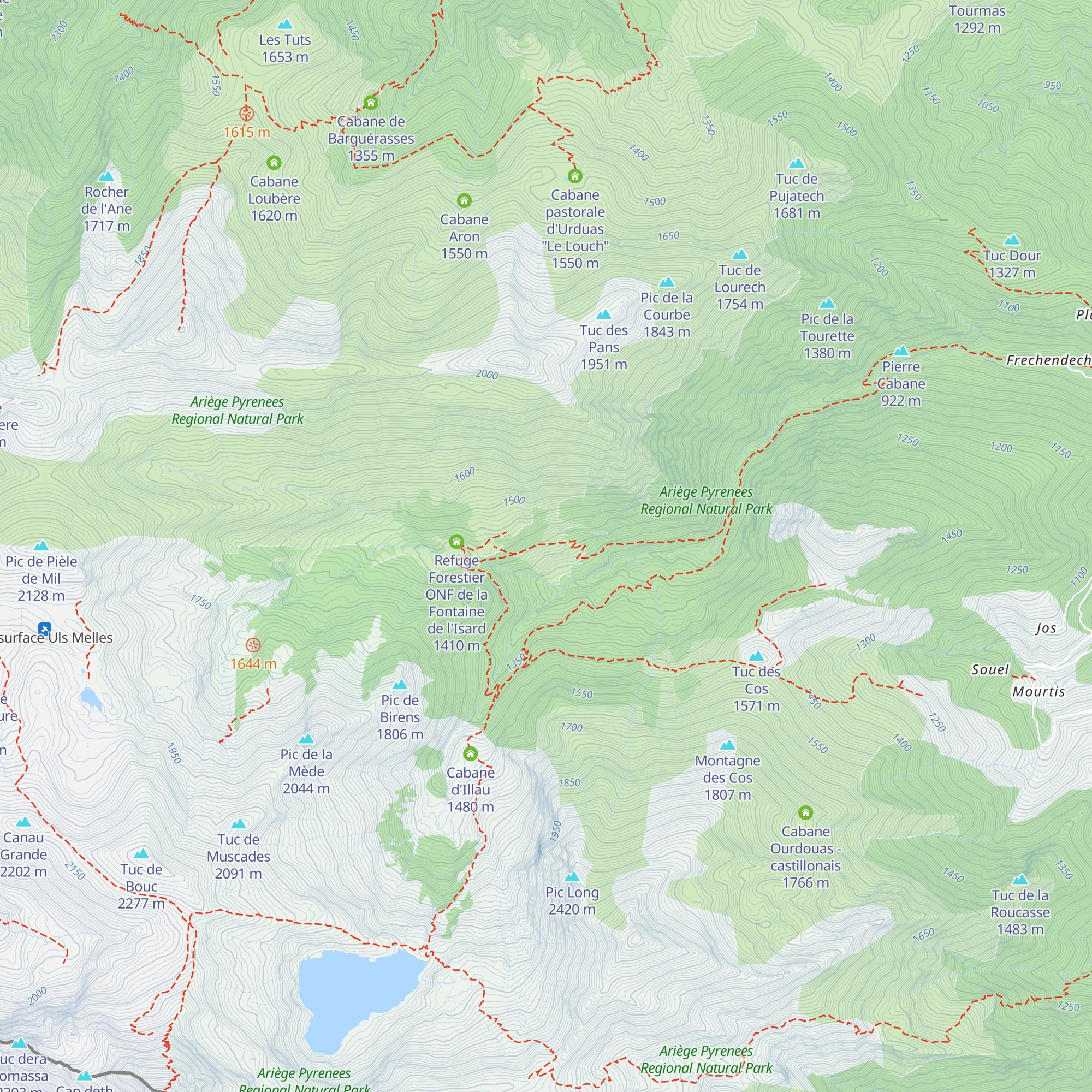 Refuge de La Chapelle de l'Isard map