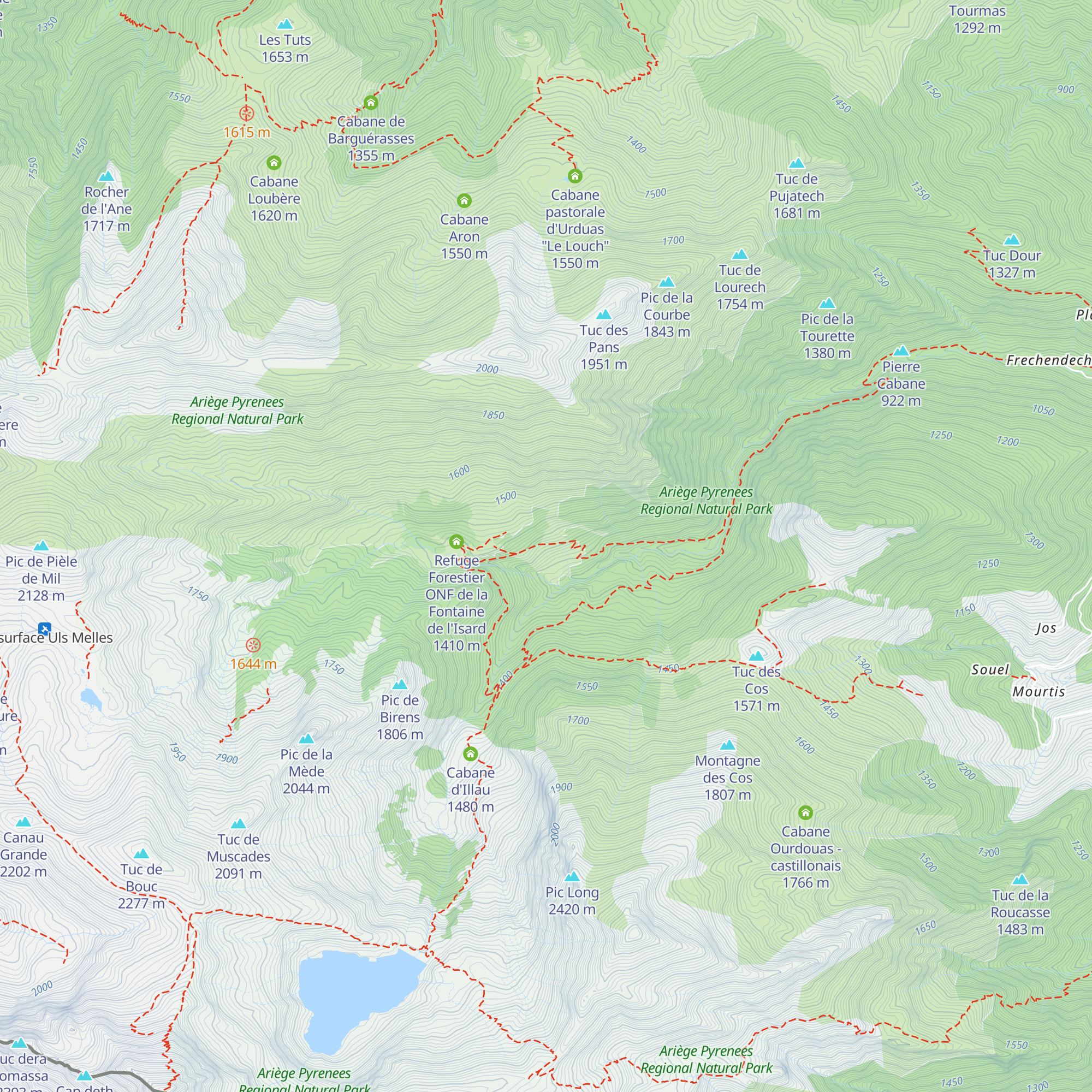 Refuge de La Chapelle de l'Isard map