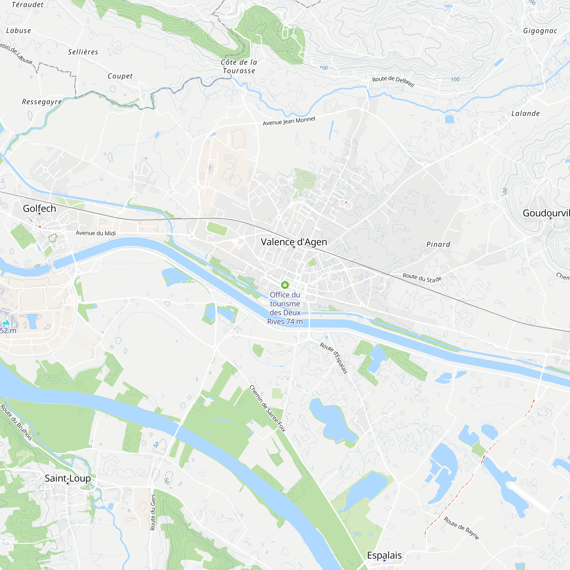 Office du tourisme des Deux Rives map