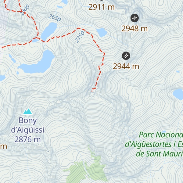 Map of Pic de la Pala Alta de Sarradé