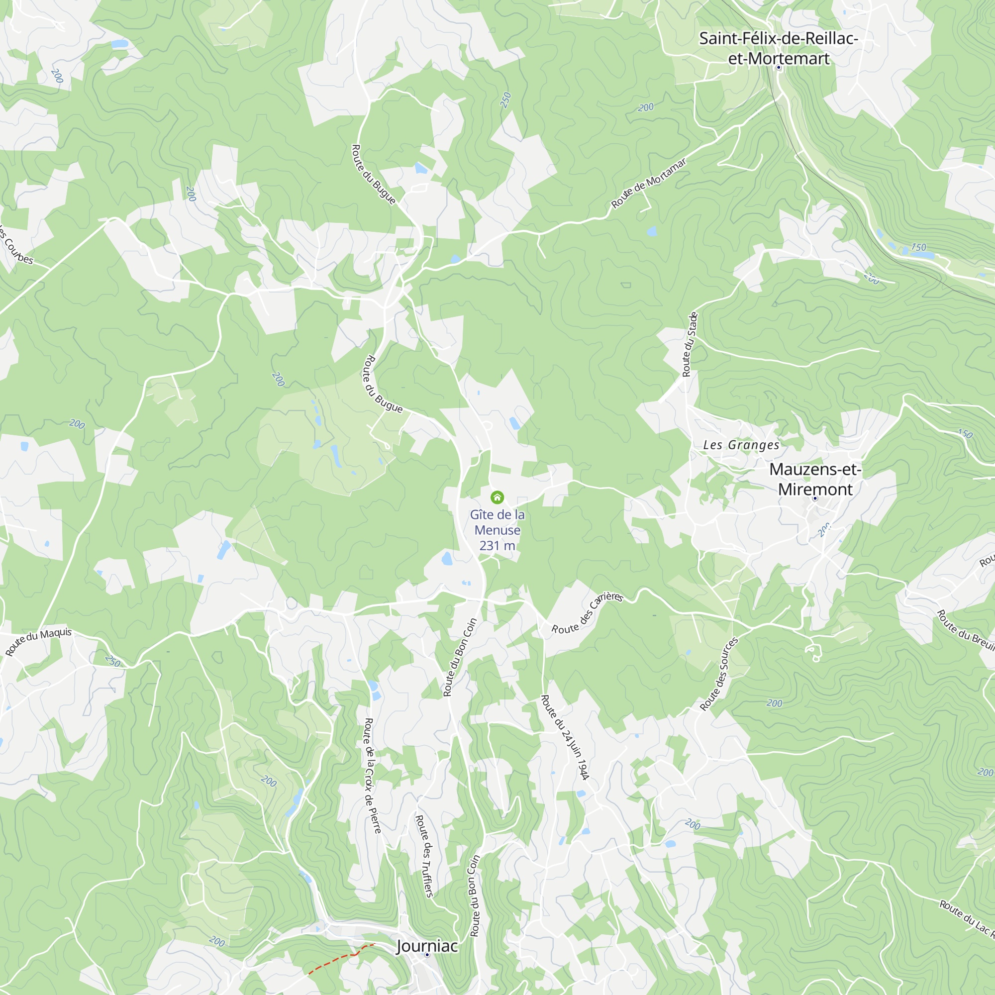 Gîte de la Menuse map