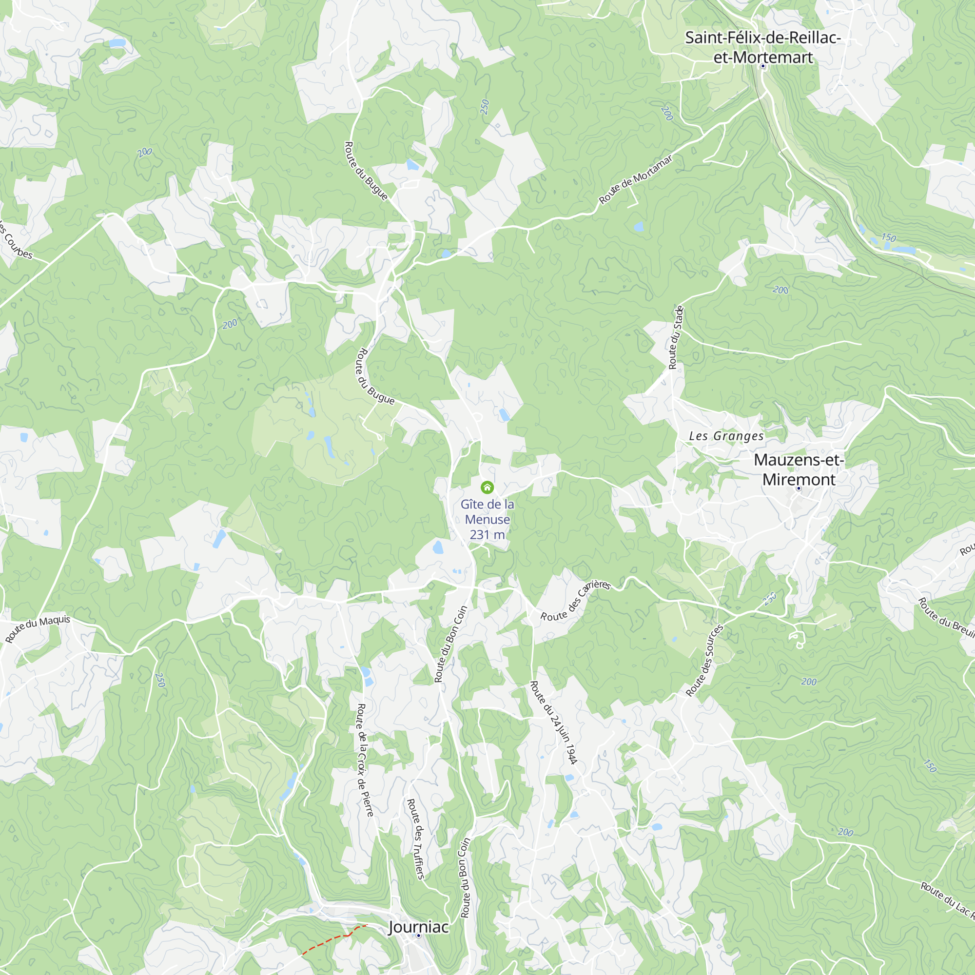 Gîte de la Menuse map