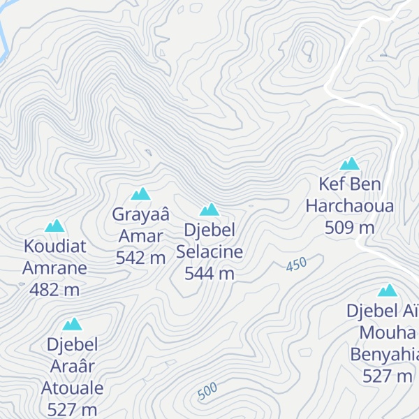 Map of Djebel Selacine