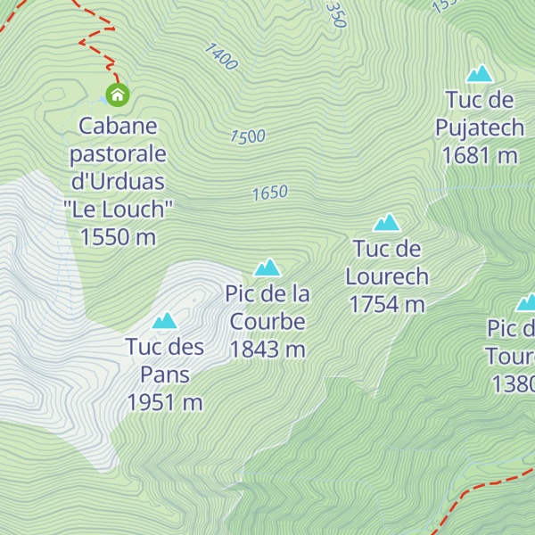 Map of Pic de la Courbe