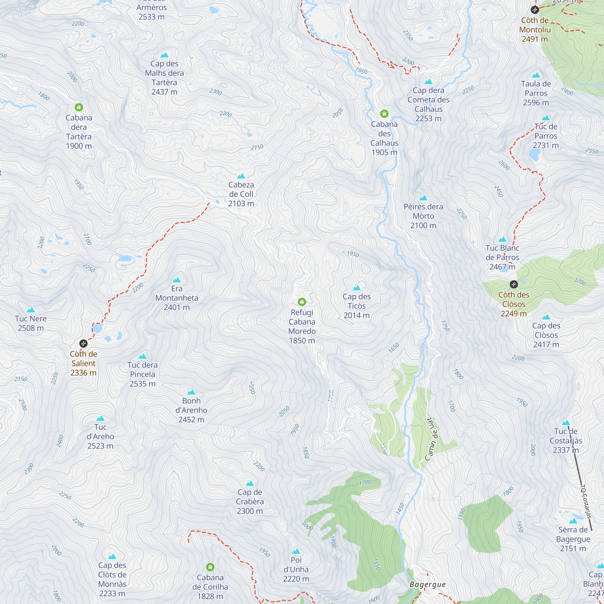 Refugi Cabana Moredo map