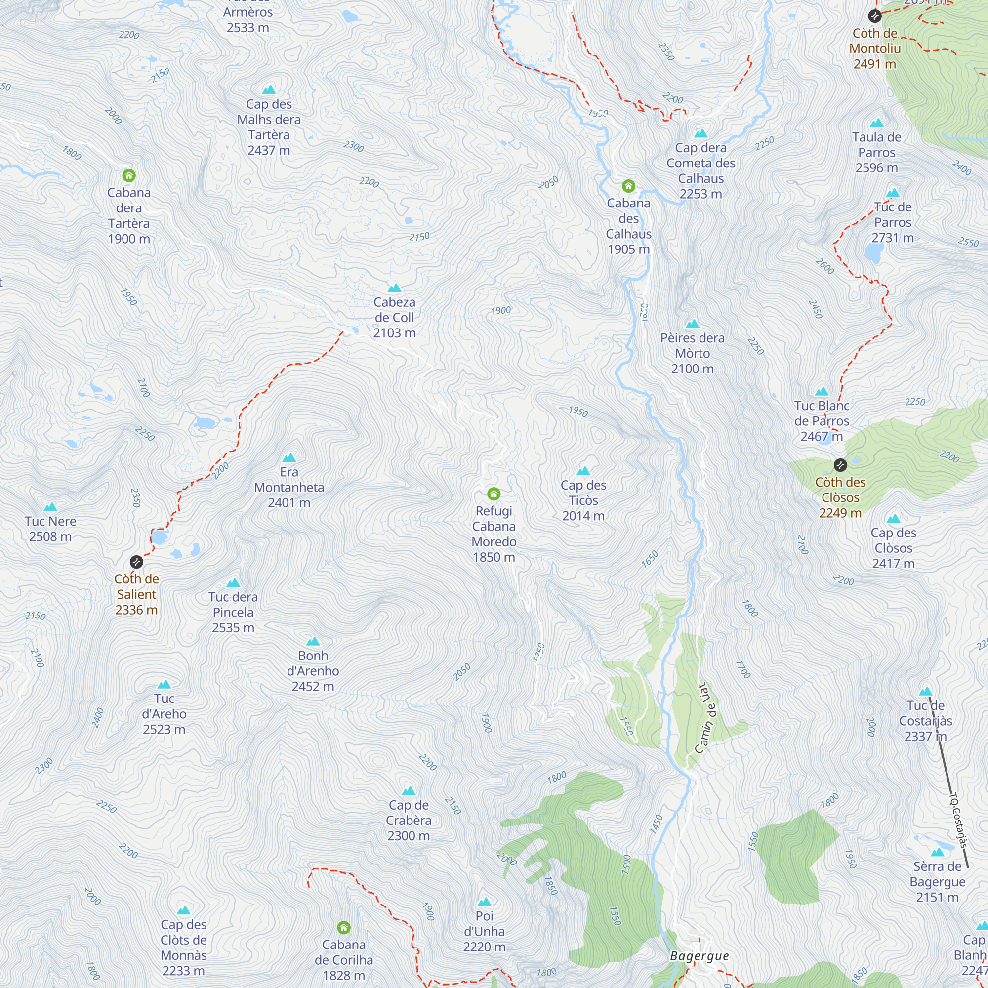 Refugi Cabana Moredo map