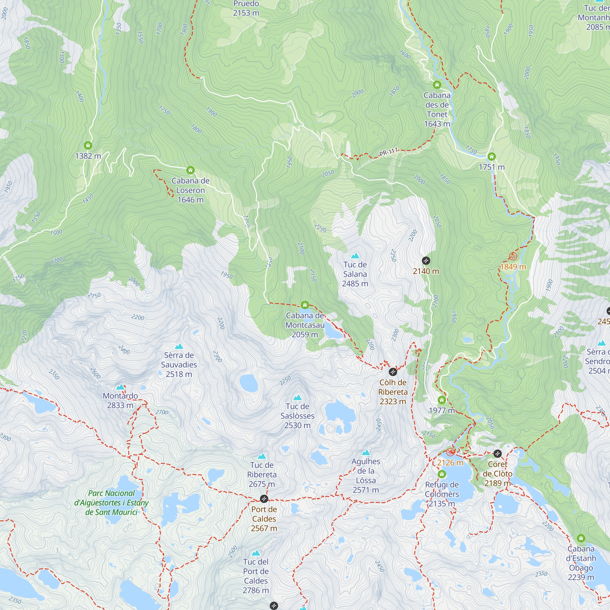 Cabana de Montcasau map