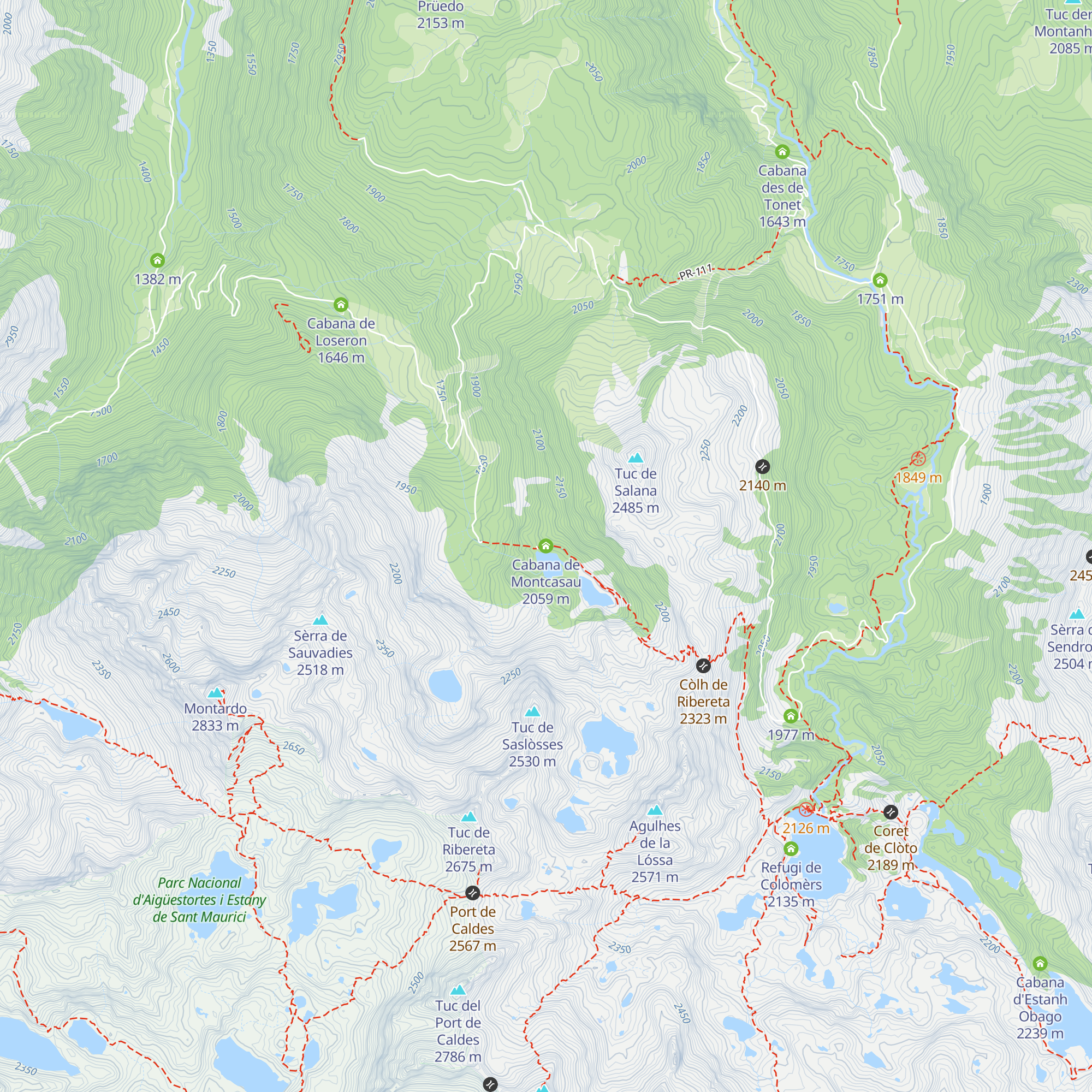 Cabana de Montcasau map