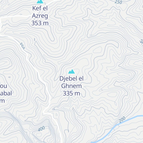 Map of Djebel el Ghnem
