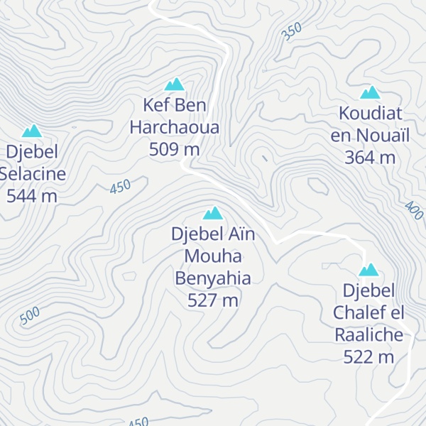 Map of Djebel Aïn Mouha Benyahia