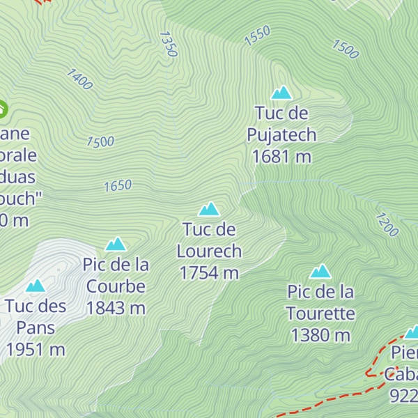 Map of Tuc de Lourech