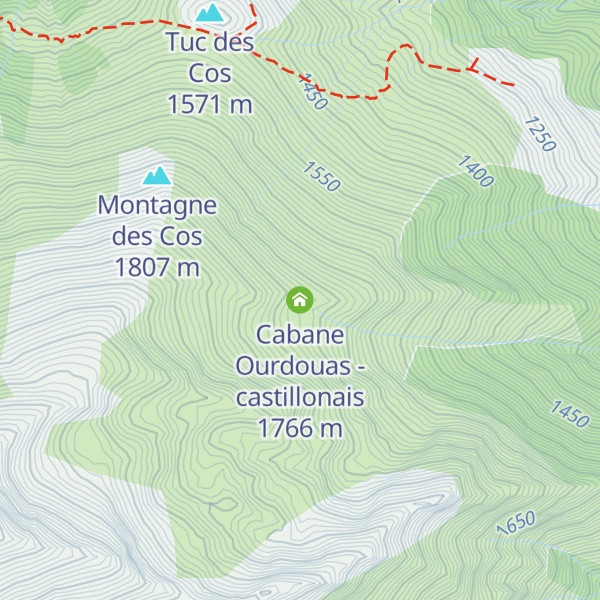 Map of Cabane Ourdouas - castillonais