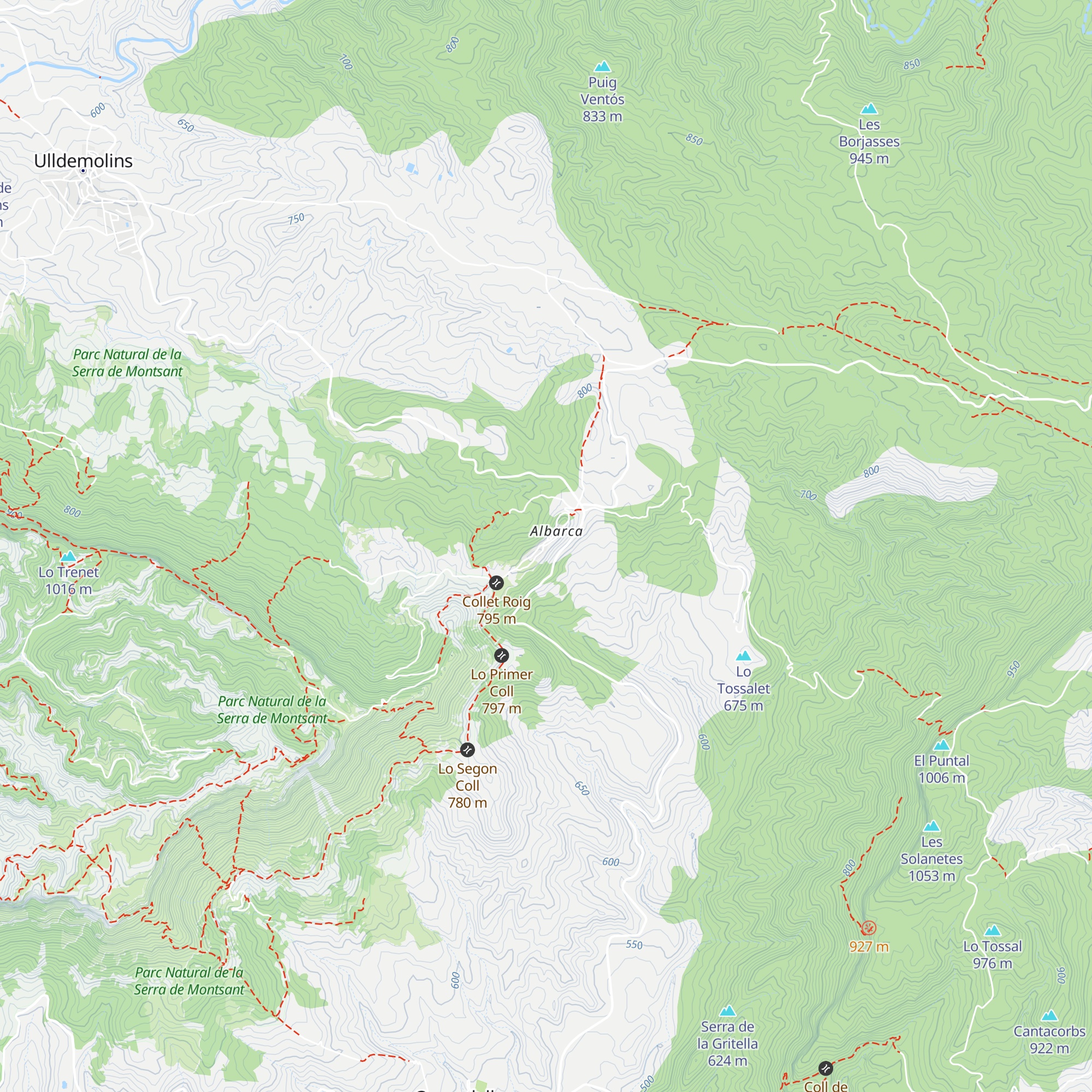 Refugi del Montsant map
