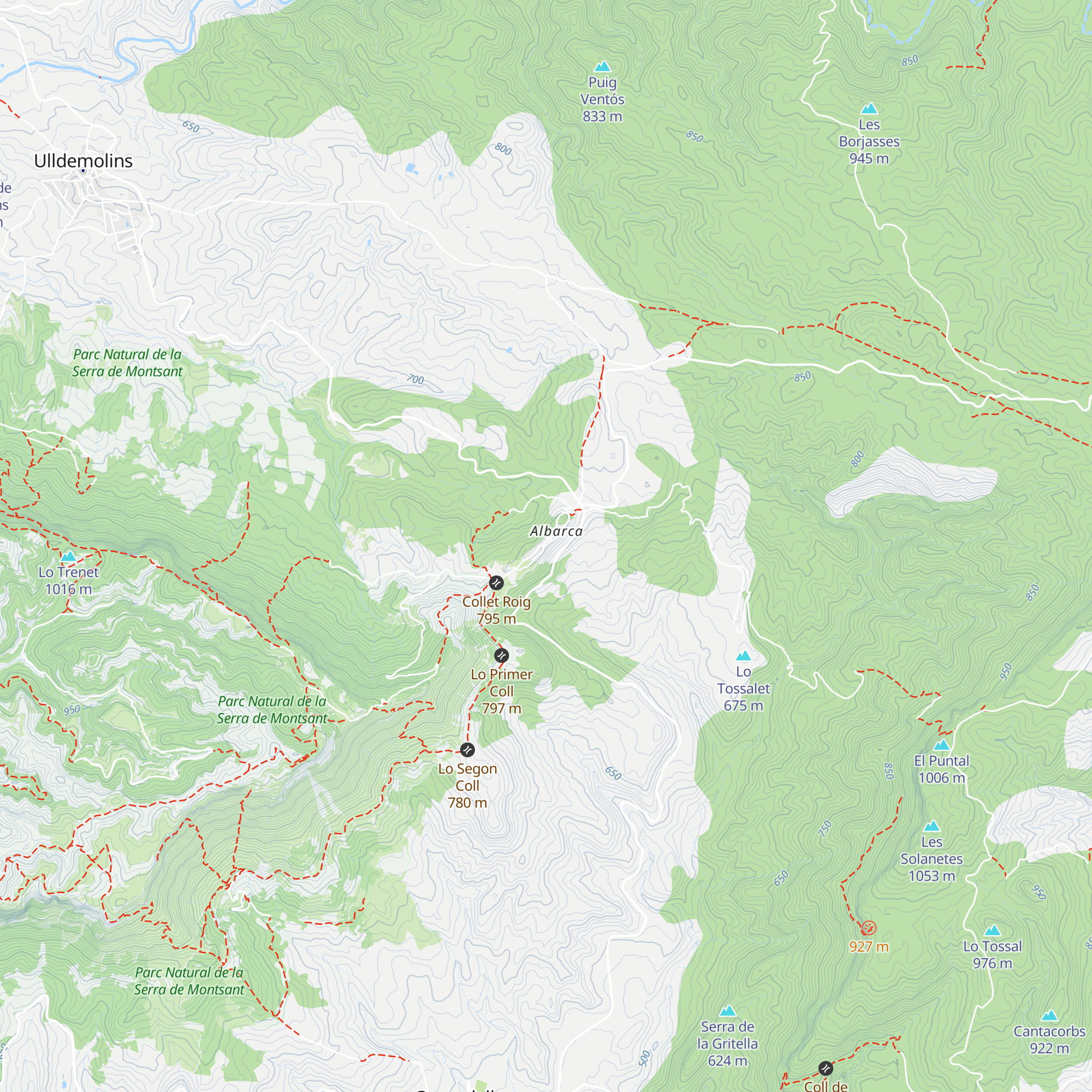 Refugi del Montsant map
