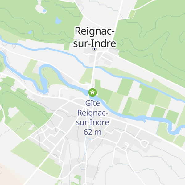 Map of Gîte Reignac-sur-Indre