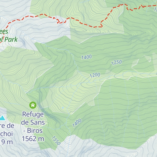 Map of Cabane de La Plagne - castillonais