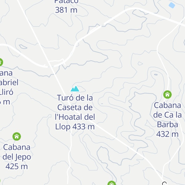 Map of Cabana del Drap del Gregori