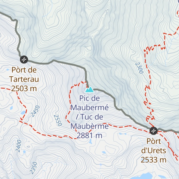 Map of Pic de Maubermé / Tuc de Maubèrme