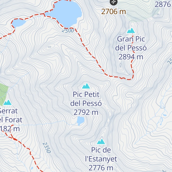 Map of Pic Petit del Pessó