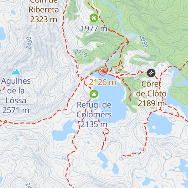 Map of Refugi de Colomèrs