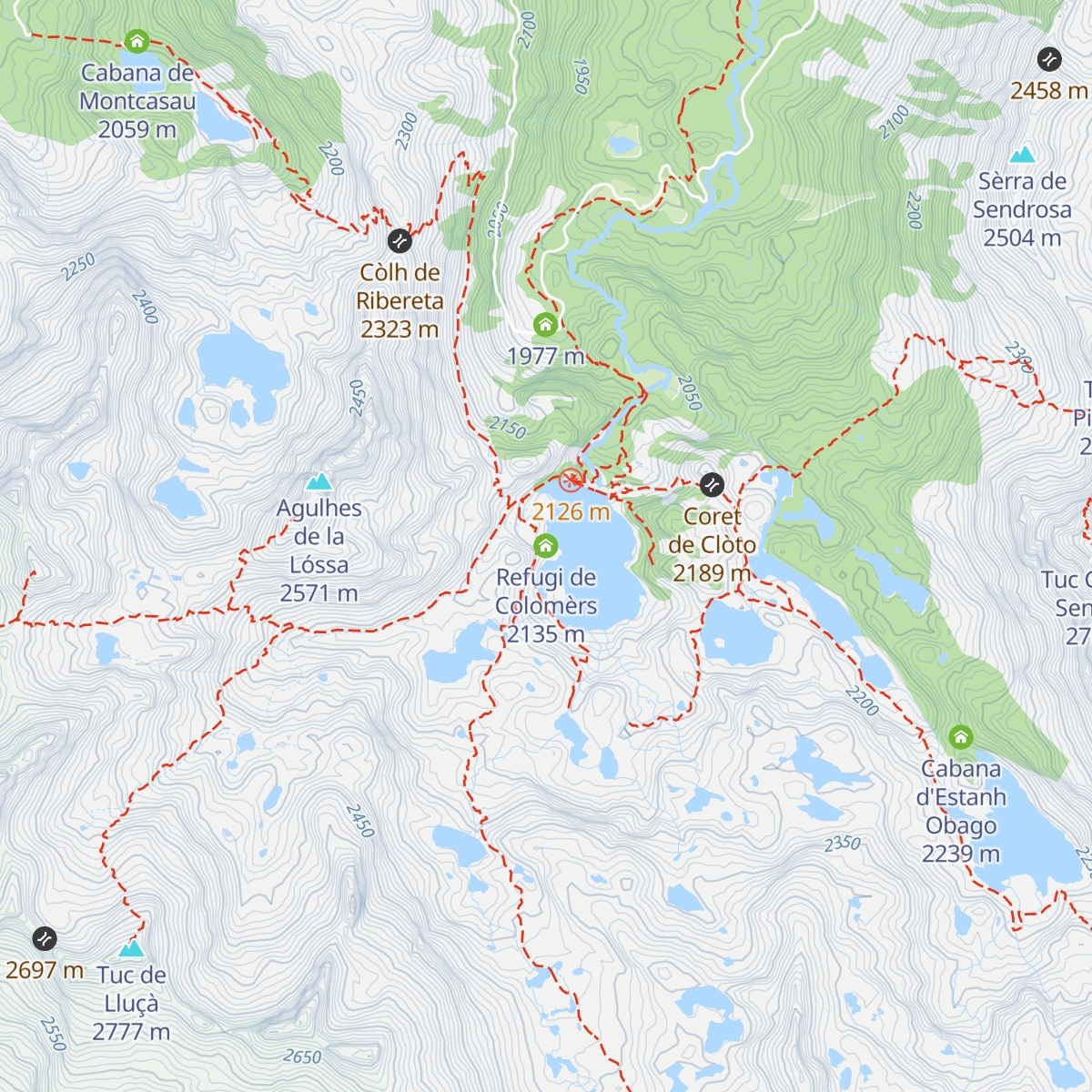 Refugi de Colomèrs map