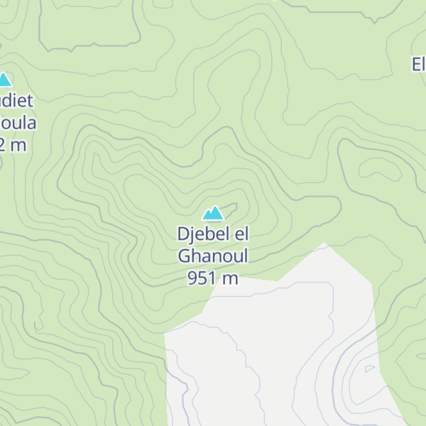Map of Djebel el Ghanoul