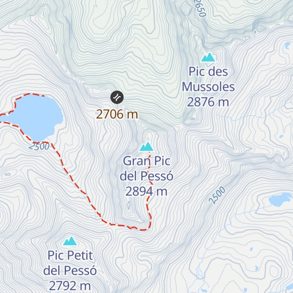 Map of Gran Pic del Pessó