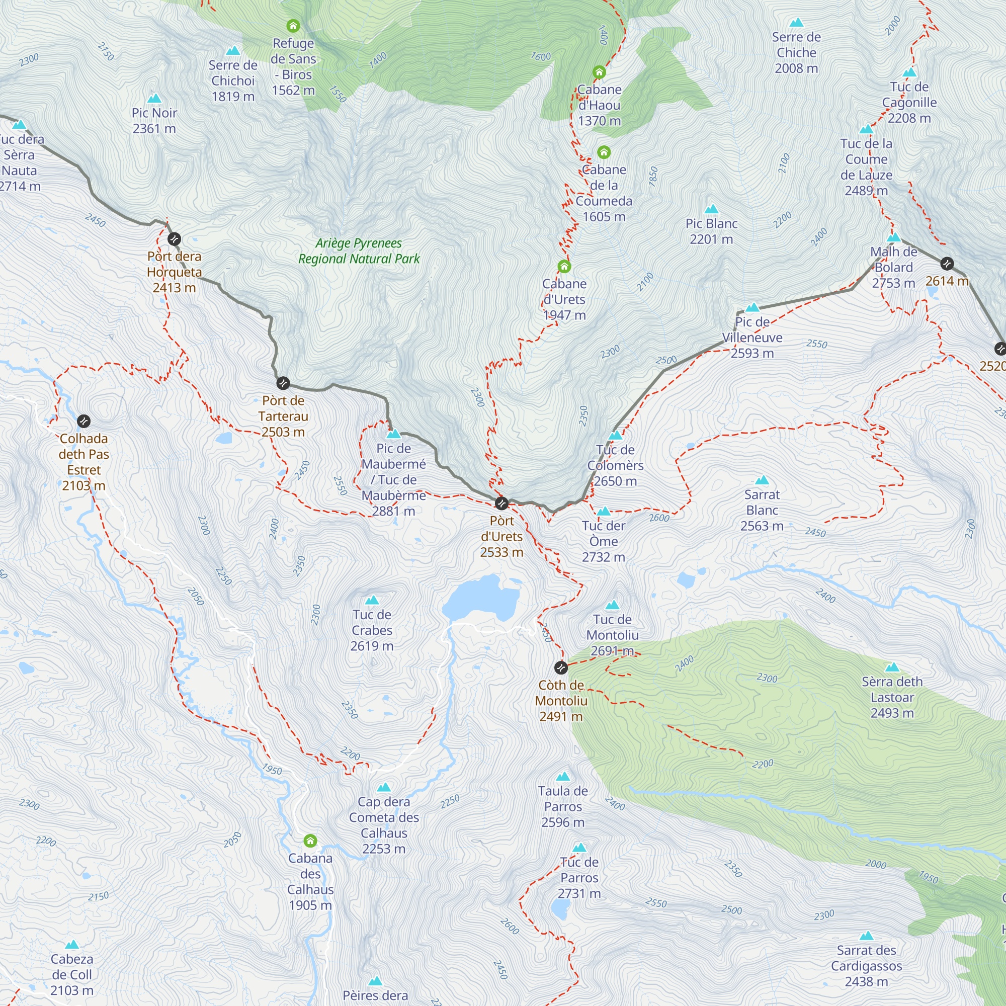 Cabana de Pòrt d'Urets map
