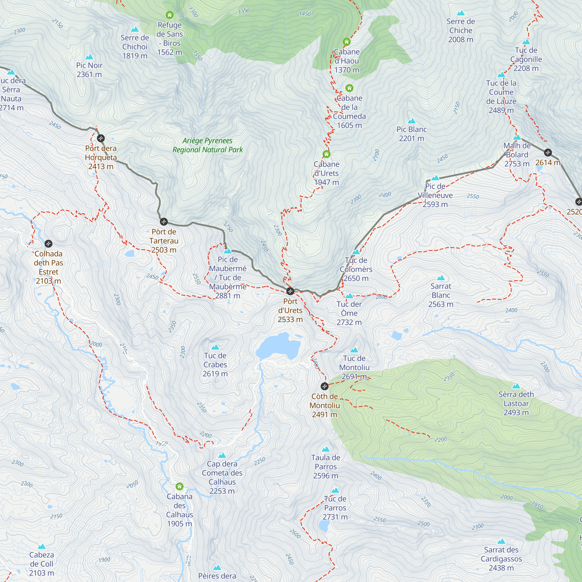 Cabana de Pòrt d'Urets map