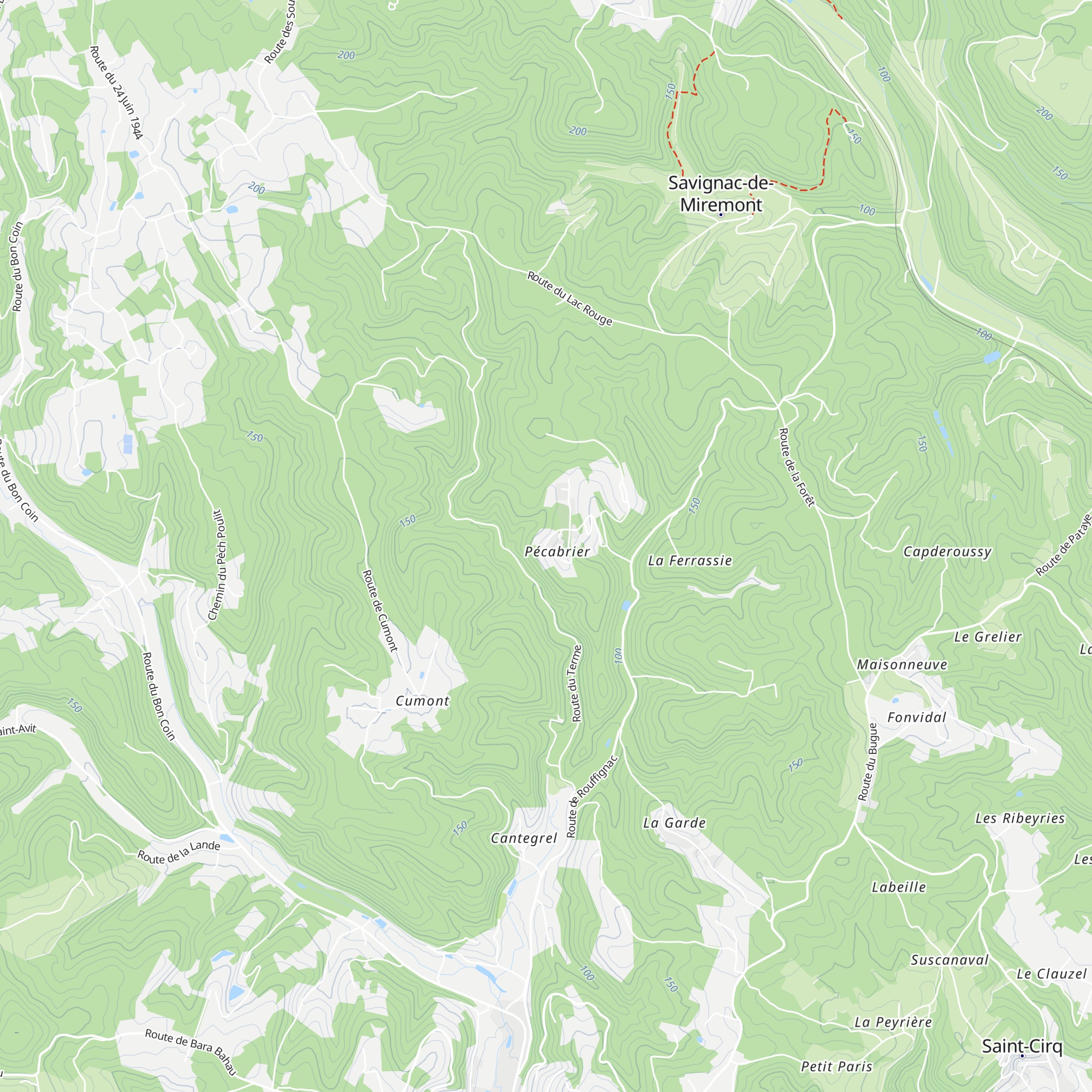 Gîte du Pécabrier map
