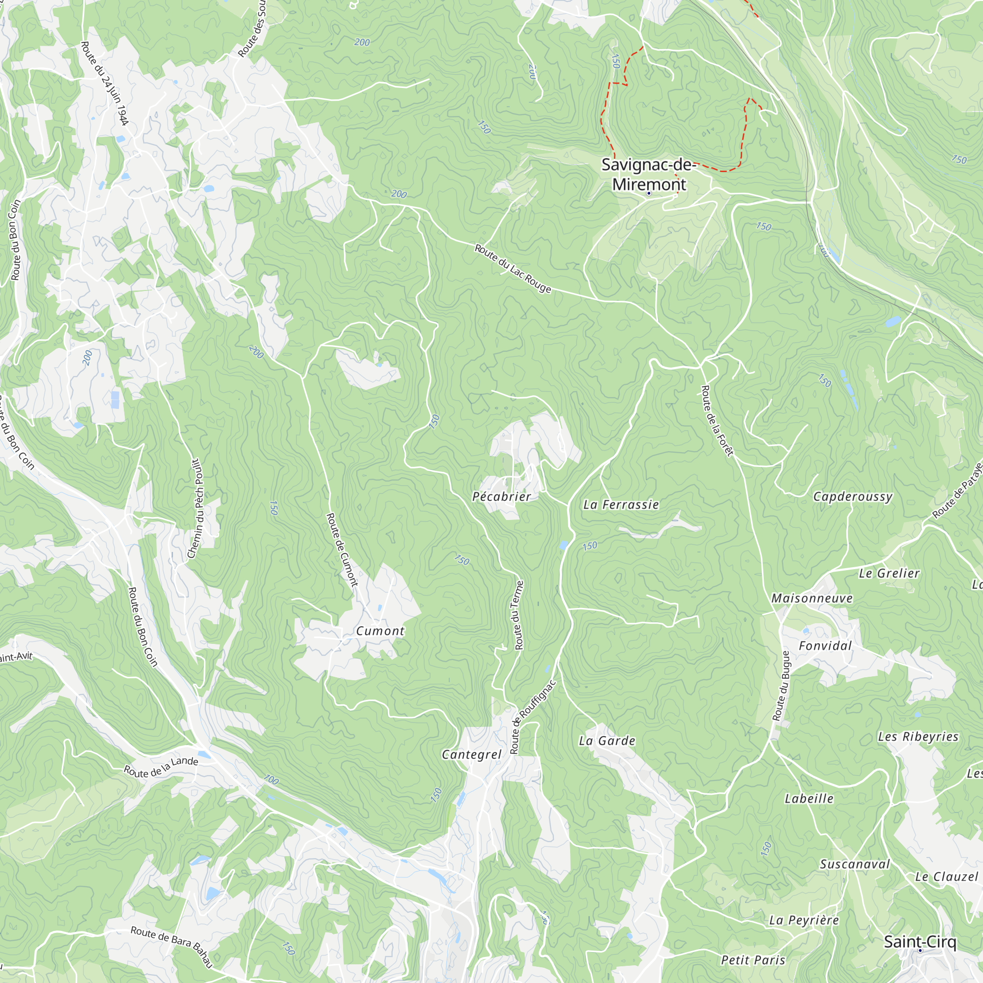 Gîte du Pécabrier map