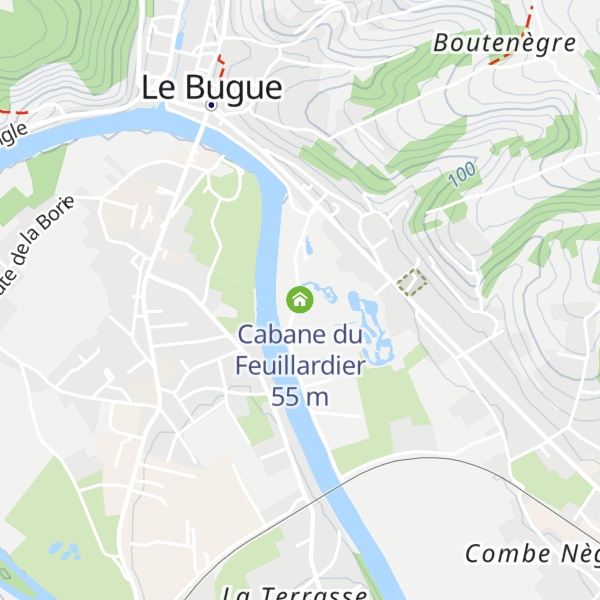 Map of Cabane du Feuillardier