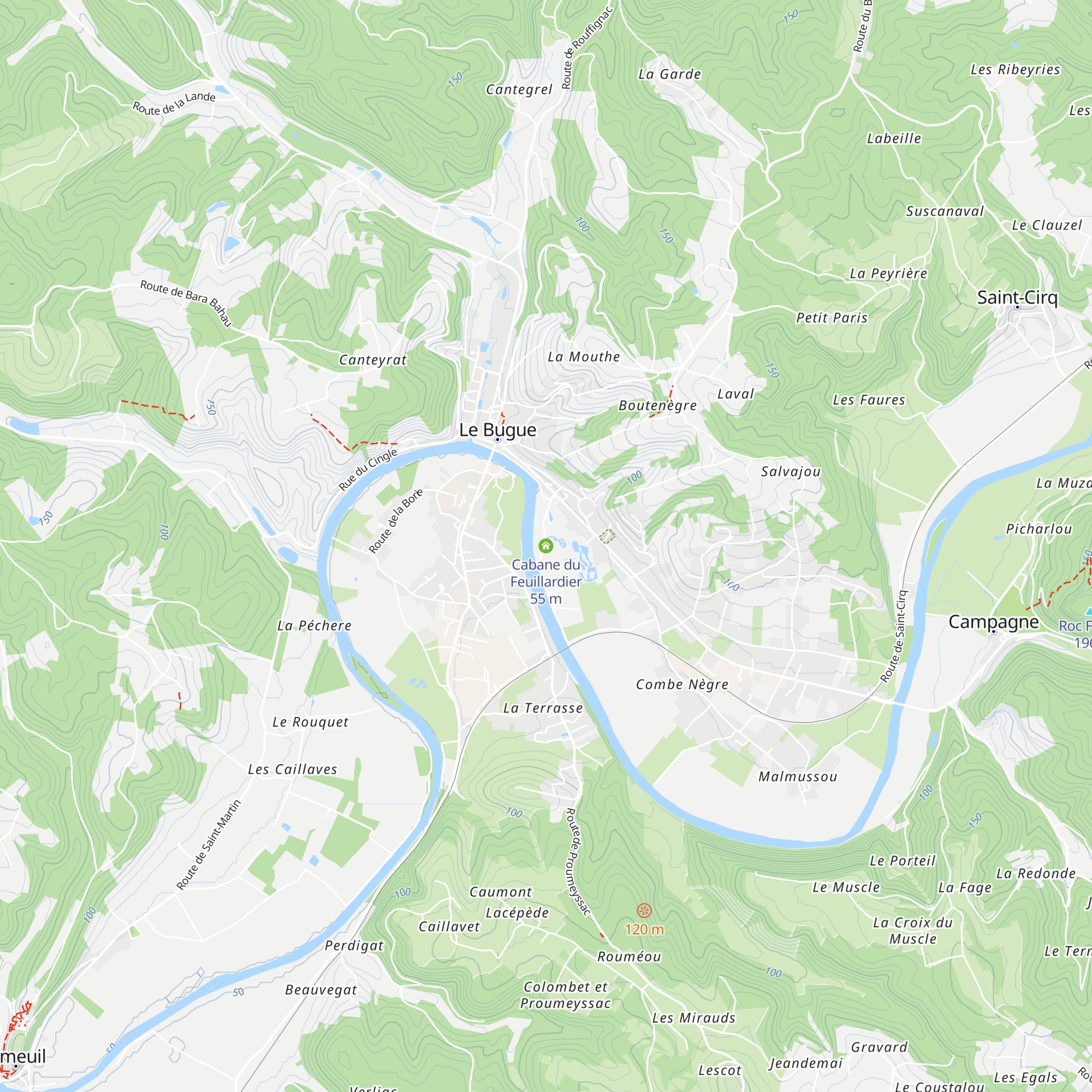 Cabane du Feuillardier map