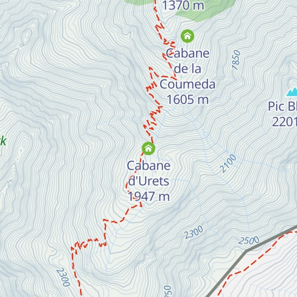 Map of Cabane d'Urets