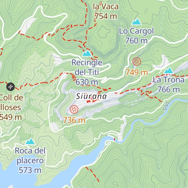 Map of Refugi de Siurana
