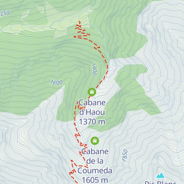 Map of Cabane d'Haou