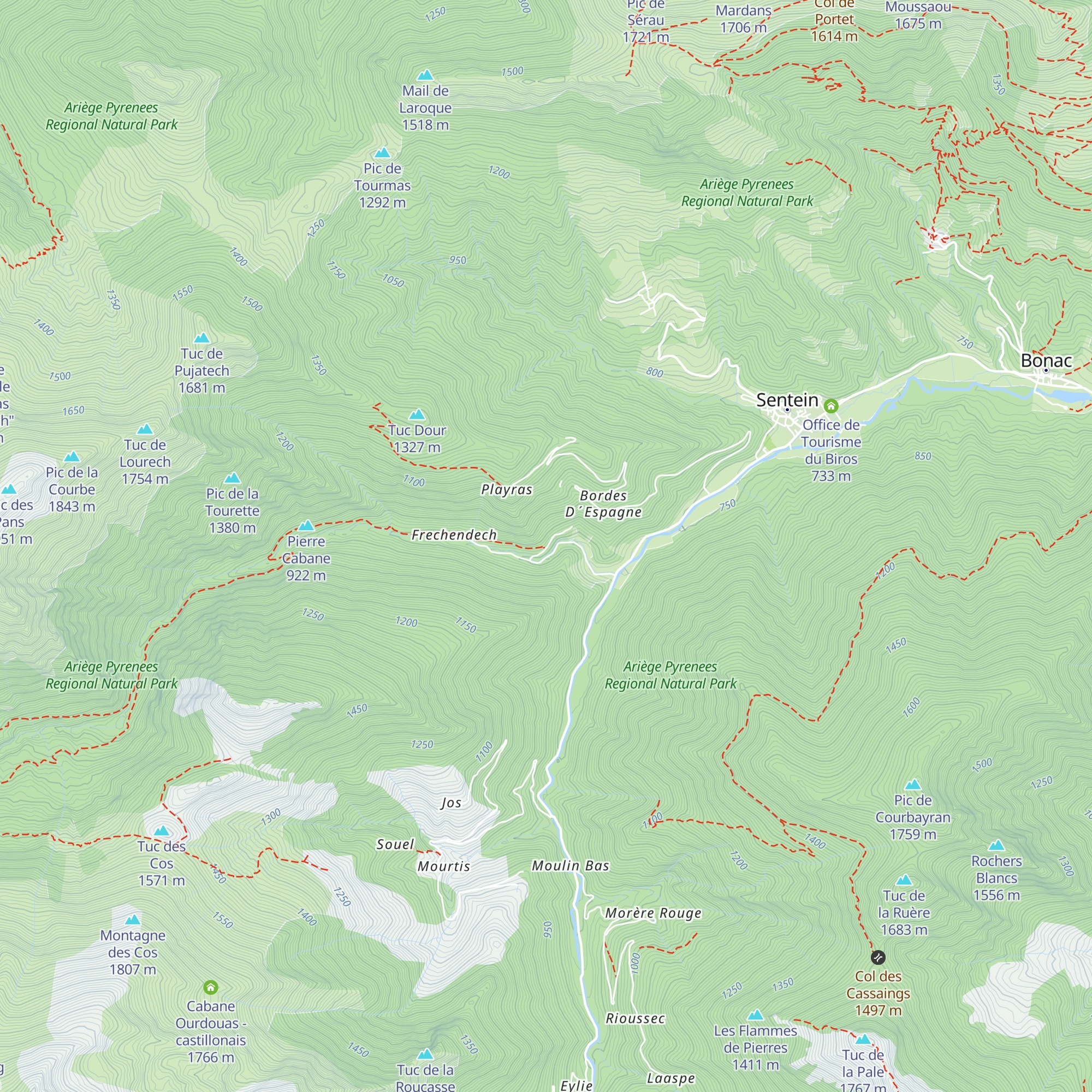 Cabane du parking de Frechendech map