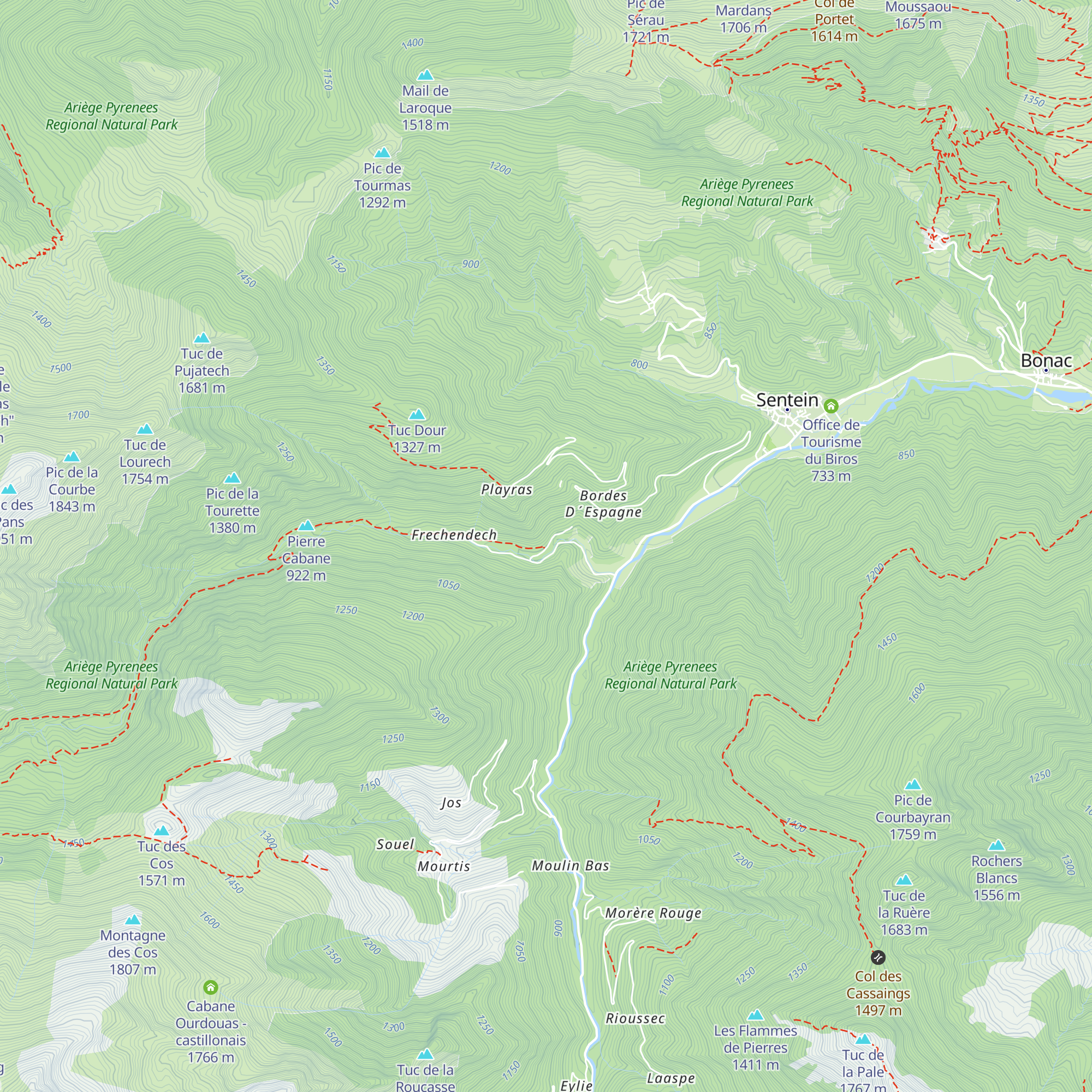 Cabane du parking de Frechendech map