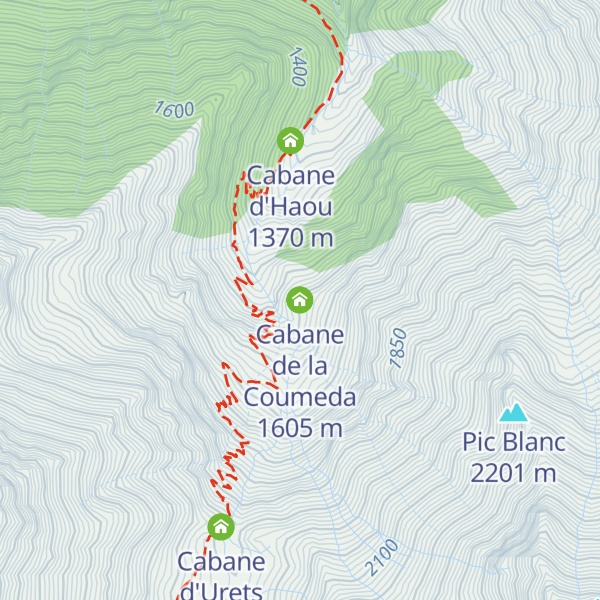 Map of Cabane de la Coumeda