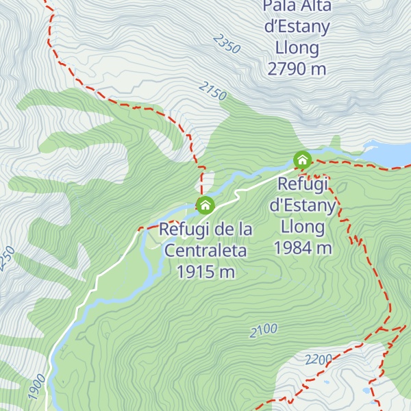 Map of Refugi de la Centraleta