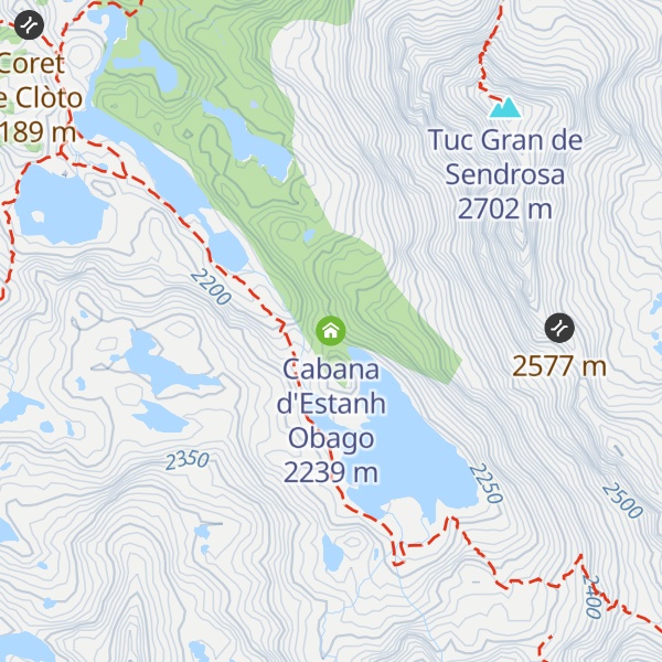 Map of Cabana d'Estanh Obago