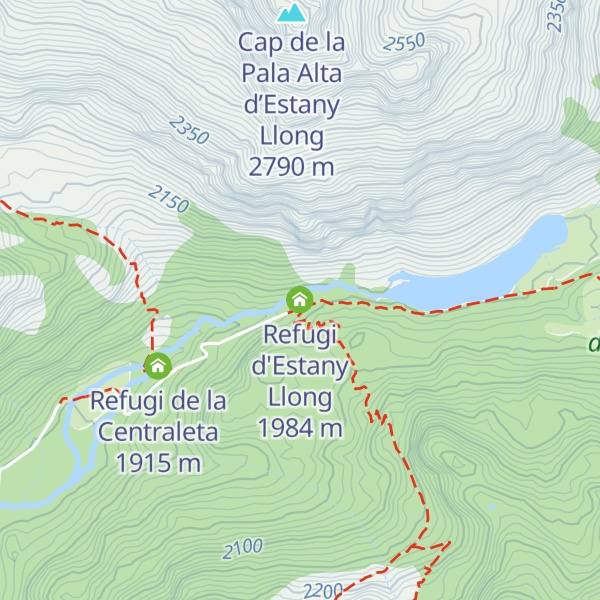 Map of Refugi d'Estany Llong
