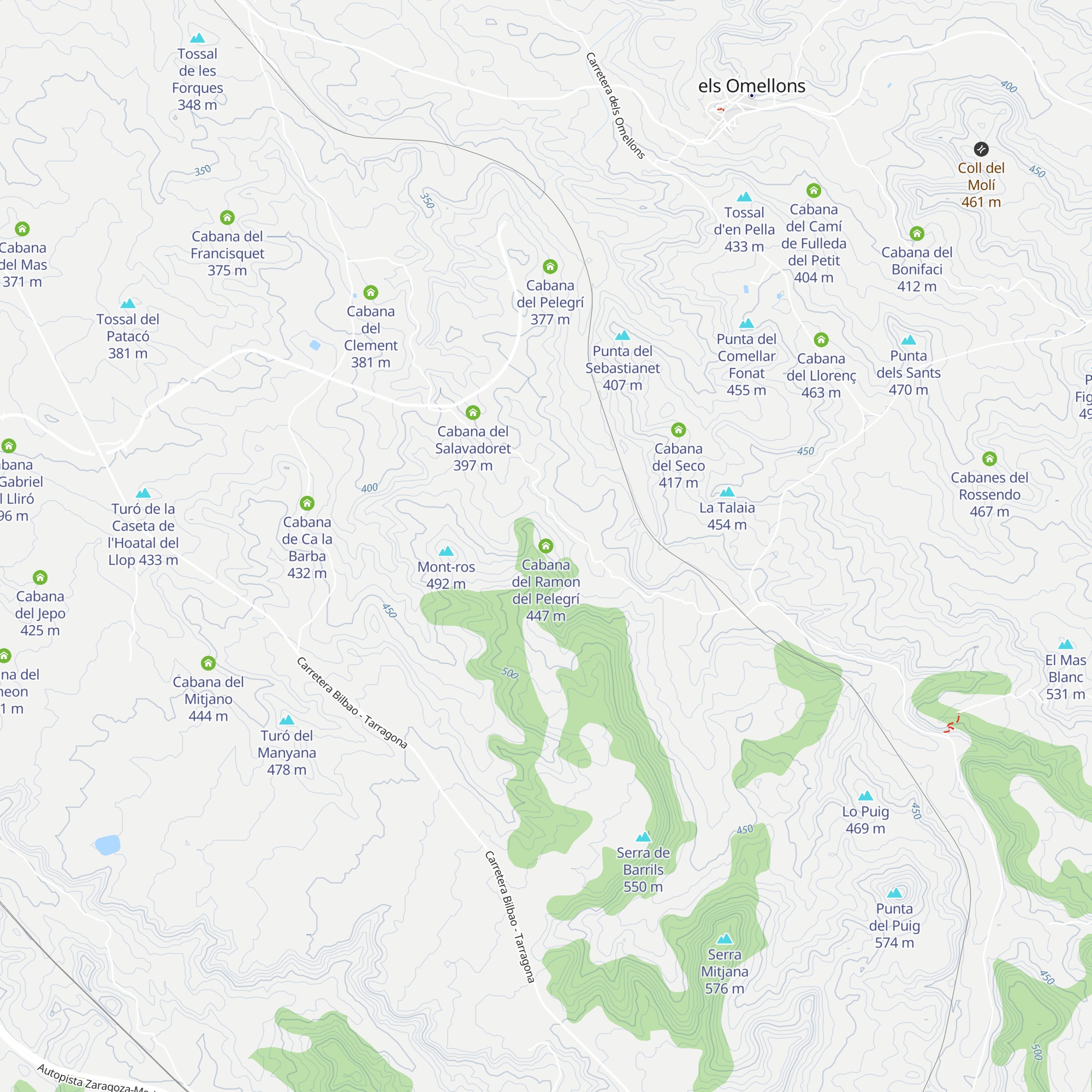 Cabana del Ramon del Pelegrí map
