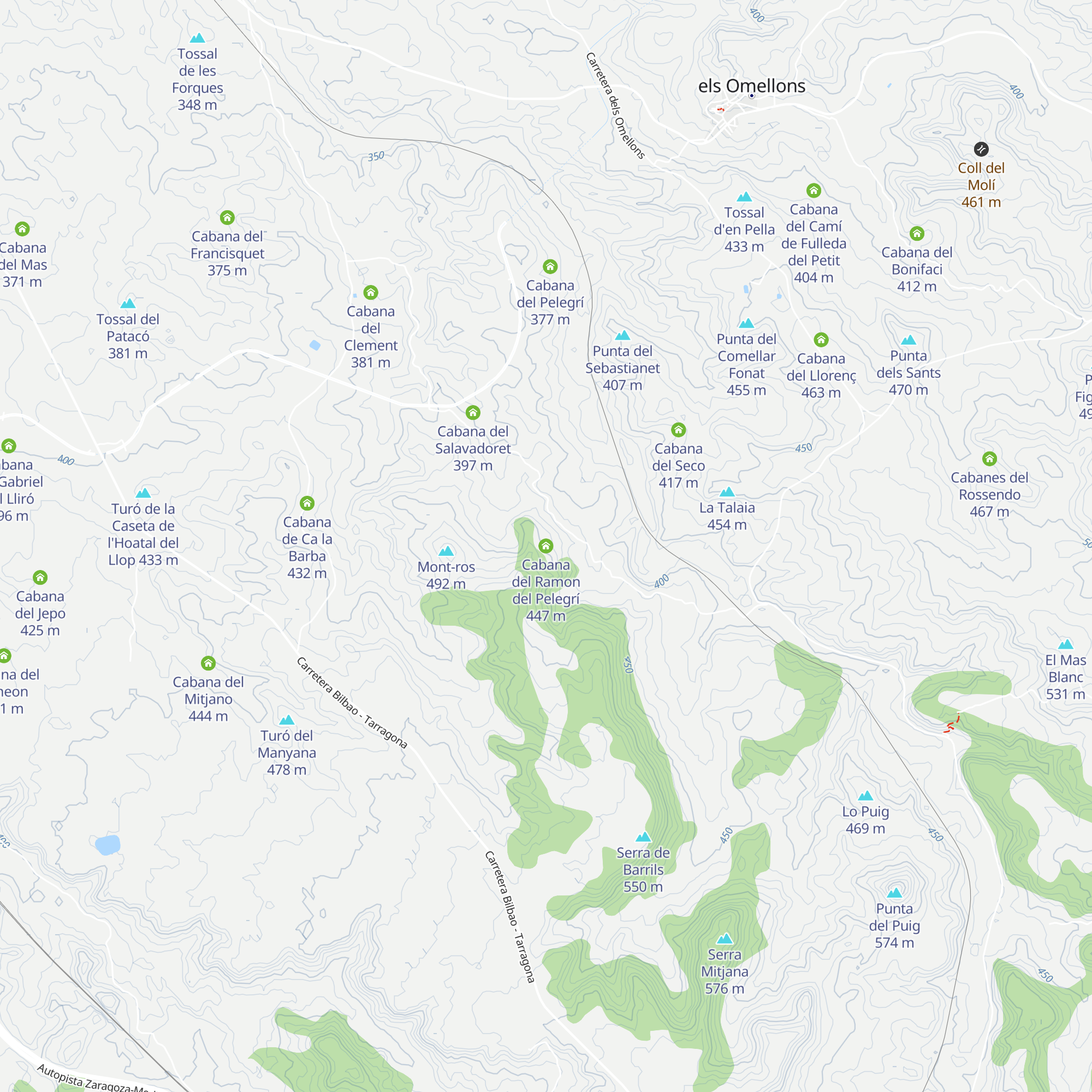 Cabana del Ramon del Pelegrí map