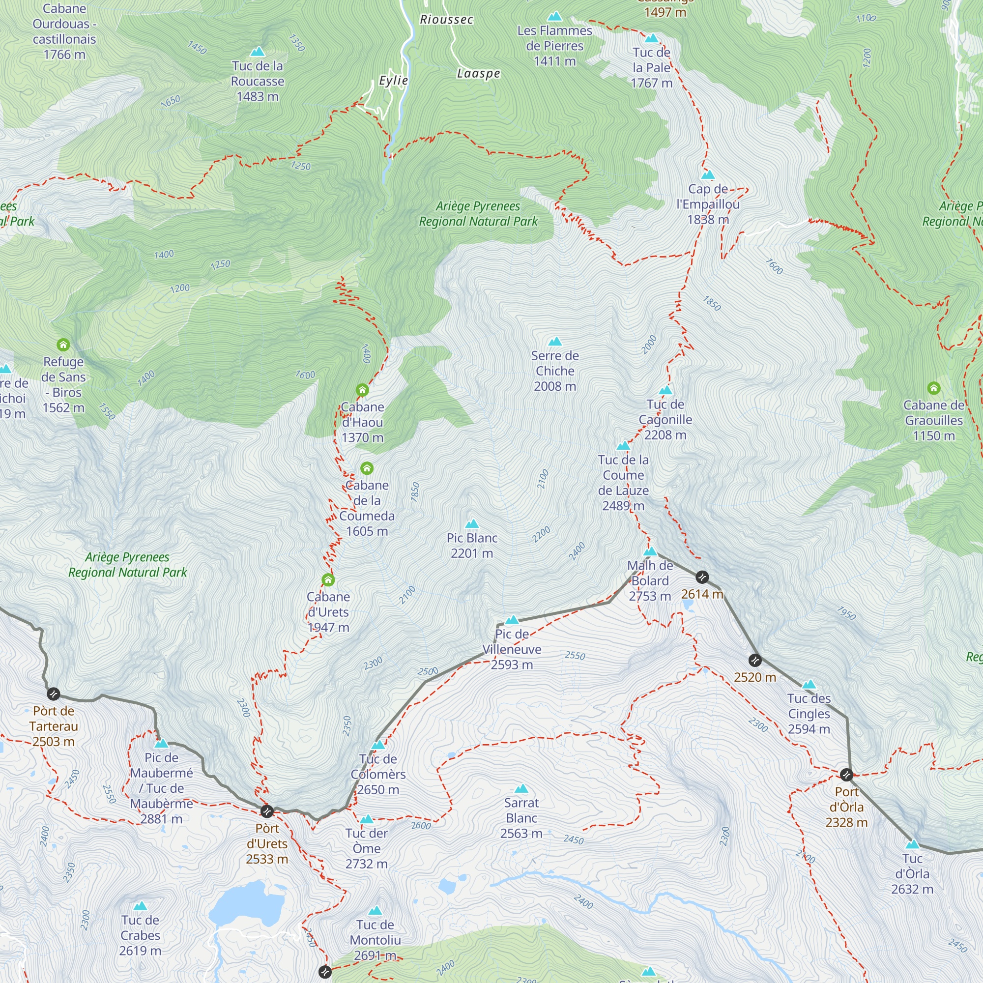 Cabane d'Artignan map