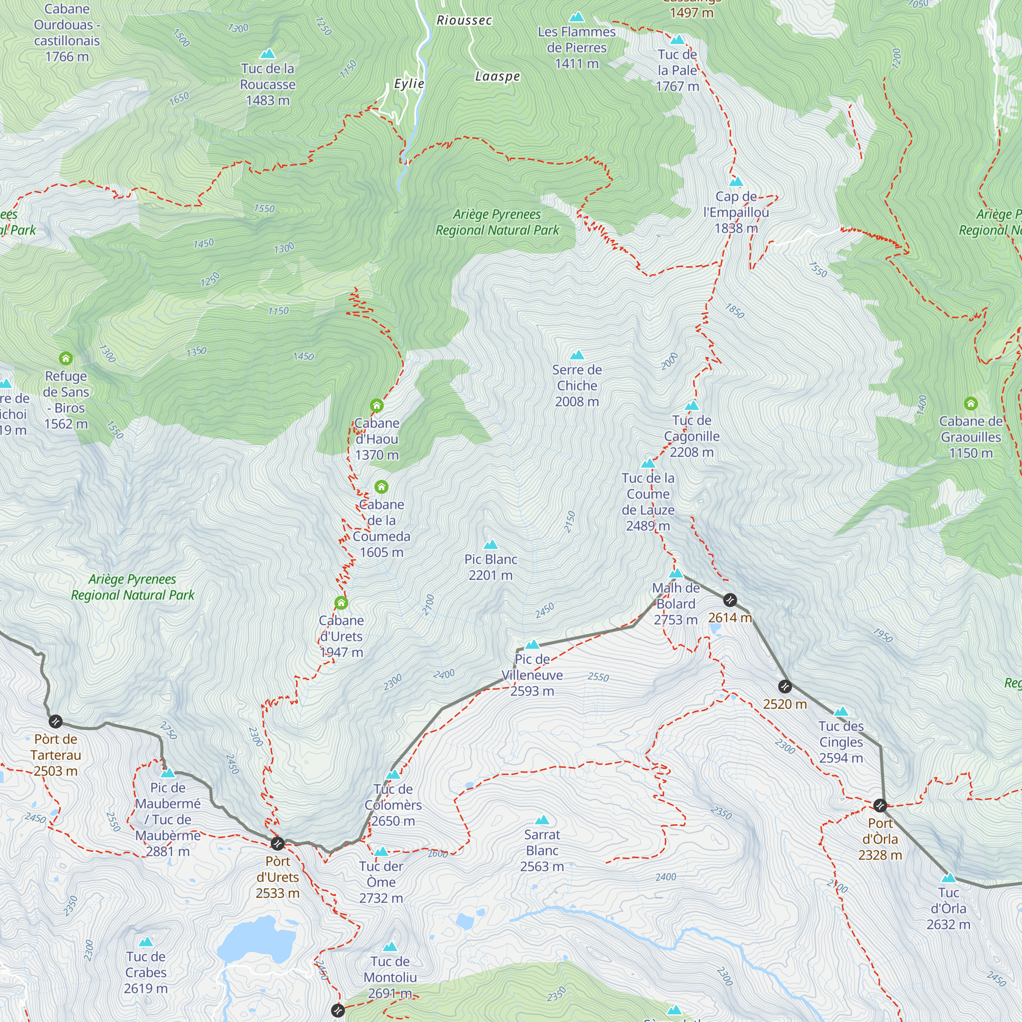 Cabane d'Artignan map